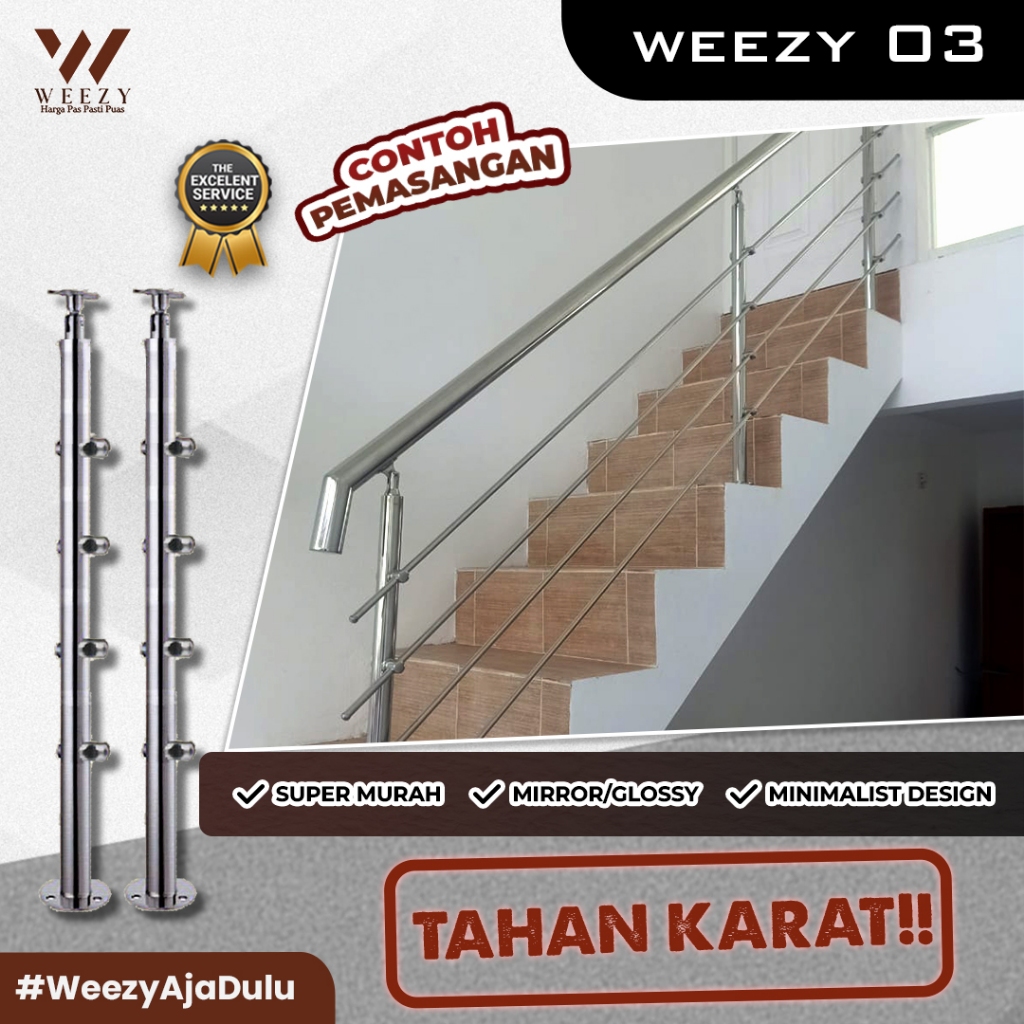 Jual RAILING TANGGA TERMURAH - RAILING PIPA [Weezy 03] - Railing tangga ...