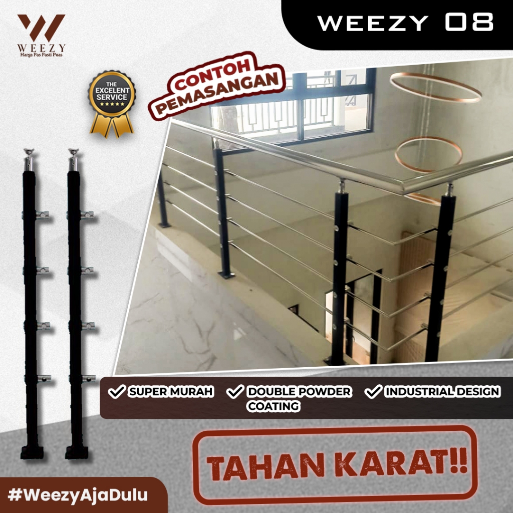 Jual RAILING TANGGA TERMURAH - RAILING PIPA [Weezy 08] Railing tangga ...
