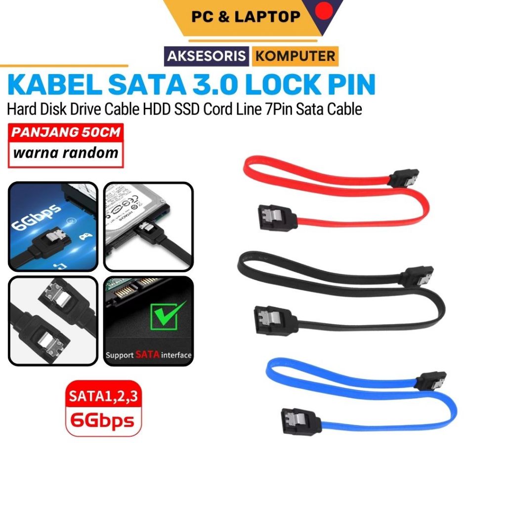 Jual Kabel Data Sata + Klip. Kabel Data Sata Klip. Clip Besi | Shopee ...