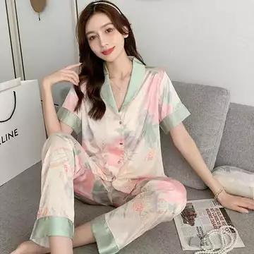 Baju Tidur Piyama Satin Import Wanita Saten Premium Nyaman
