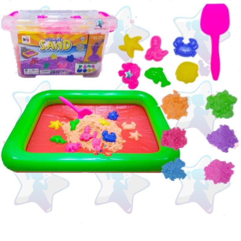 Jual Mainan Pasir Ajaib (Set) Magic Sand 1kg | Shopee Indonesia
