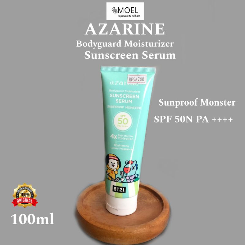 Jual AZARINE BODYGUARD MOISTURIZER SUNSCREEN SERUM SUNPROOF MONSTER SPF ...