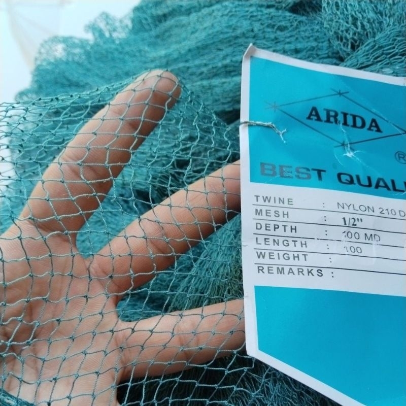 Jual PERMETER nilon arida D3 ½ inch tinggi ±1.2 jaring ikan kecil ...