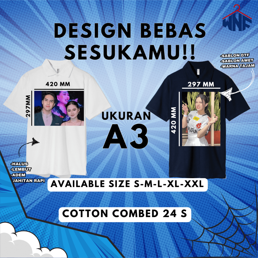 Jual CUSTOM POLO PREMIUM Cotton Combed 24S - SABLON CUSTOM SATUAN ...