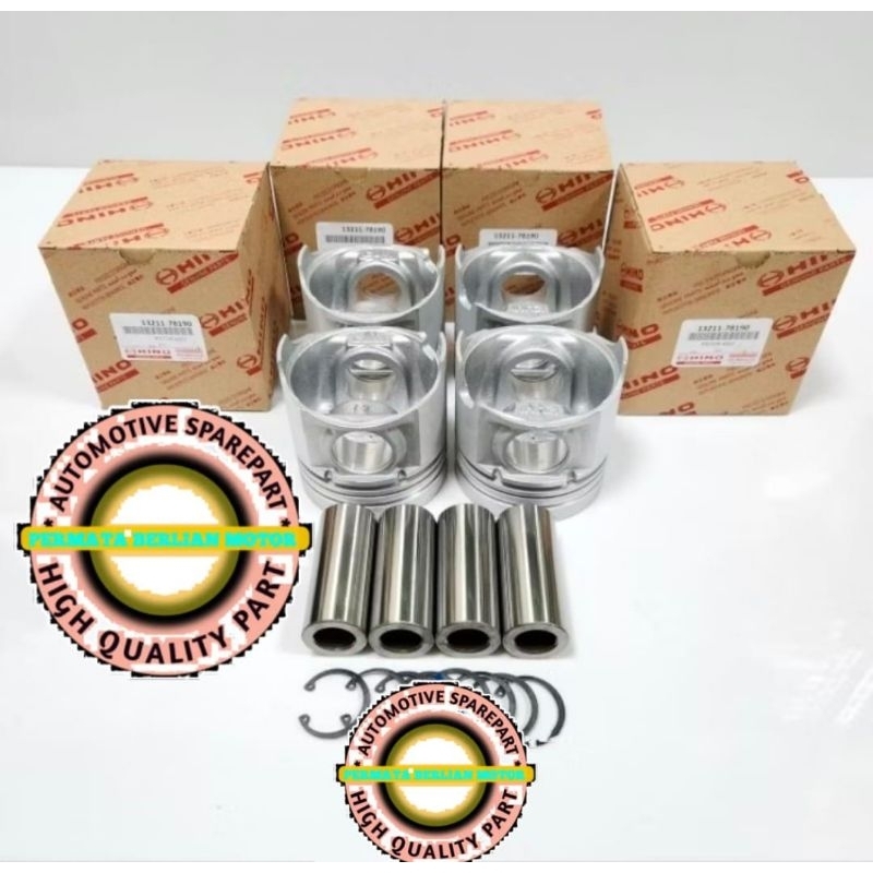 Jual piston assy hino dutro dyna HT130 HT 130 bahan baja (isi 4pcs) STD ...