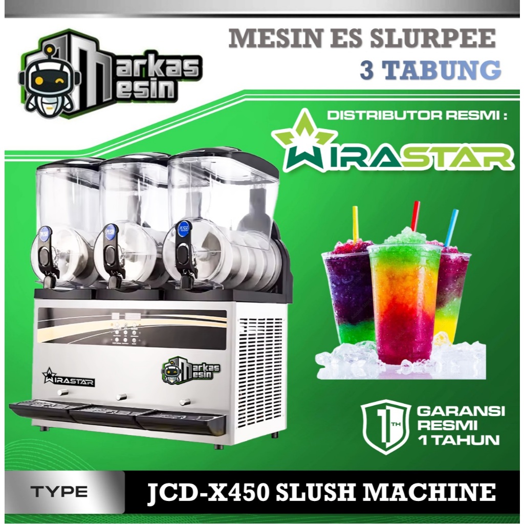 Jual Slush Machine WIRASTAR JCD-X450 Mesin Slush Es Slurpee 3 Tabung ...
