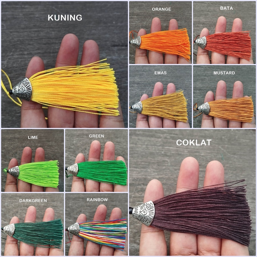 Jual TASL-19 : Tassel / Rumbai Tutup Perak Tipis 2,5 gram untuk bahan ...