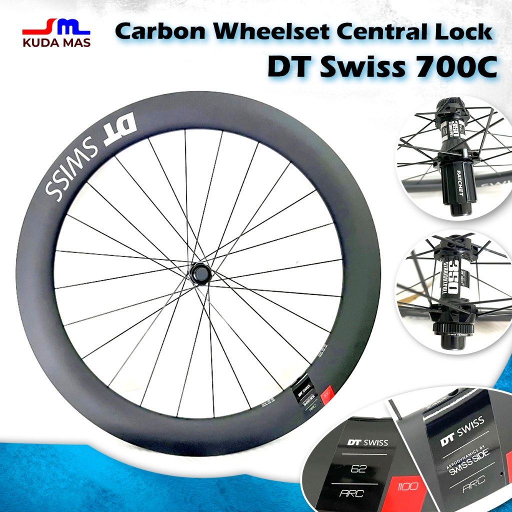 Jual DT Swiss 700C Carbon Wheelset Central Lock Disc Brake 350 240 ...