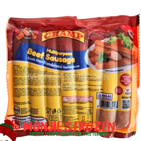 Jual CHAMP Beef Sausage 375gr Isi 15Pcs Sosis Sapi | Shopee Indonesia
