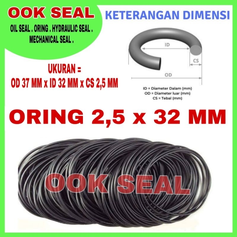 Jual Oring 2,5 x 32 mm / oring 2,5mm x 32mm x 37mm / oring nbr / oring ...