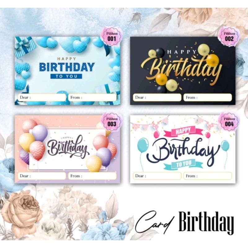 Jual (10 pcs) Greeting Card Birthday Kartu Ucapan Selamat Ulang Tahun ...