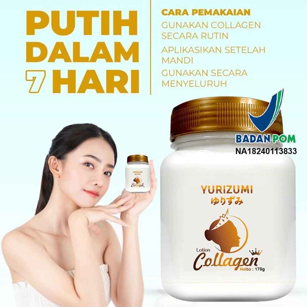Yurizumi Bibit Collagen Lotion Pemutih Kulit Alami Lightening Body Pemutih Seluruh Badan | AutoStock