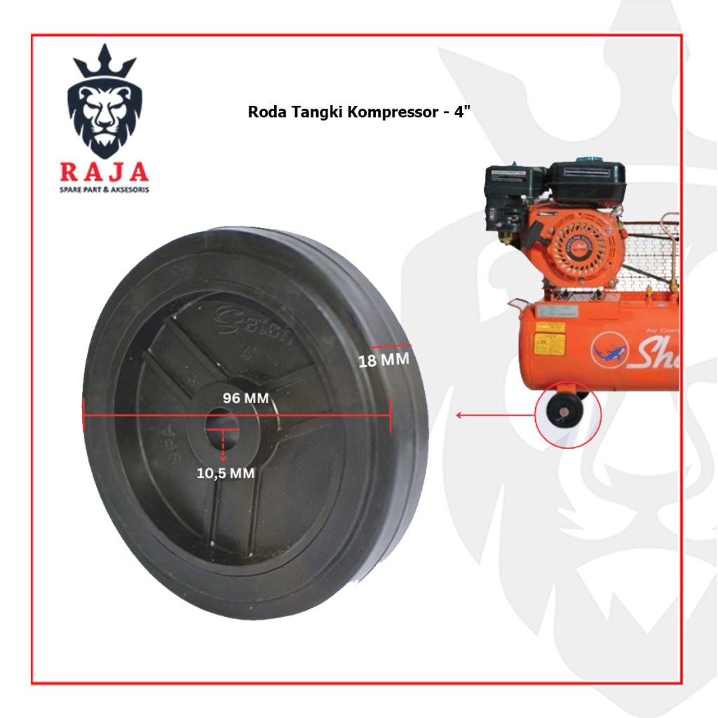 Jual RODA TANGKI KOMPRESOR ANGIN 4 INCH | Shopee Indonesia