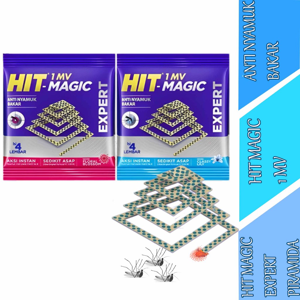 Jual Hit Magic Expert Piramida - Hit Magic - Anti Nyamuk Bakar - Isi 4 ...