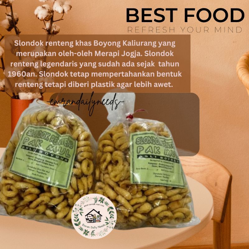Jual (2 pack) Slondok Renteng Pak Mul Khas Boyong Kaliurang Snack jadul ...