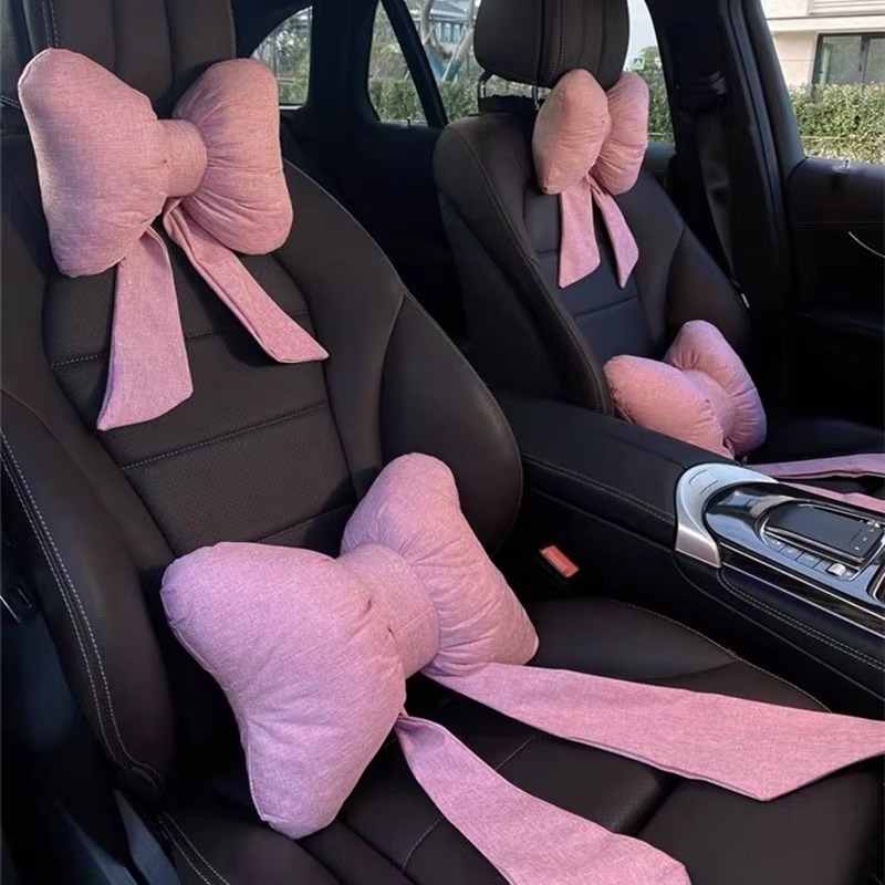 Bantal Leher Mobil Pita PT01 isi 2 Bantal Kepala Pita Panjang