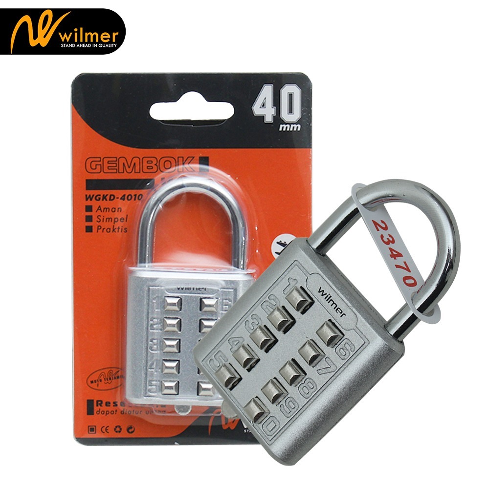 Jual Gembok Kombinasi Pin Nomor Angka 10 Digit Ukuran 40mm untuk Pintu ...