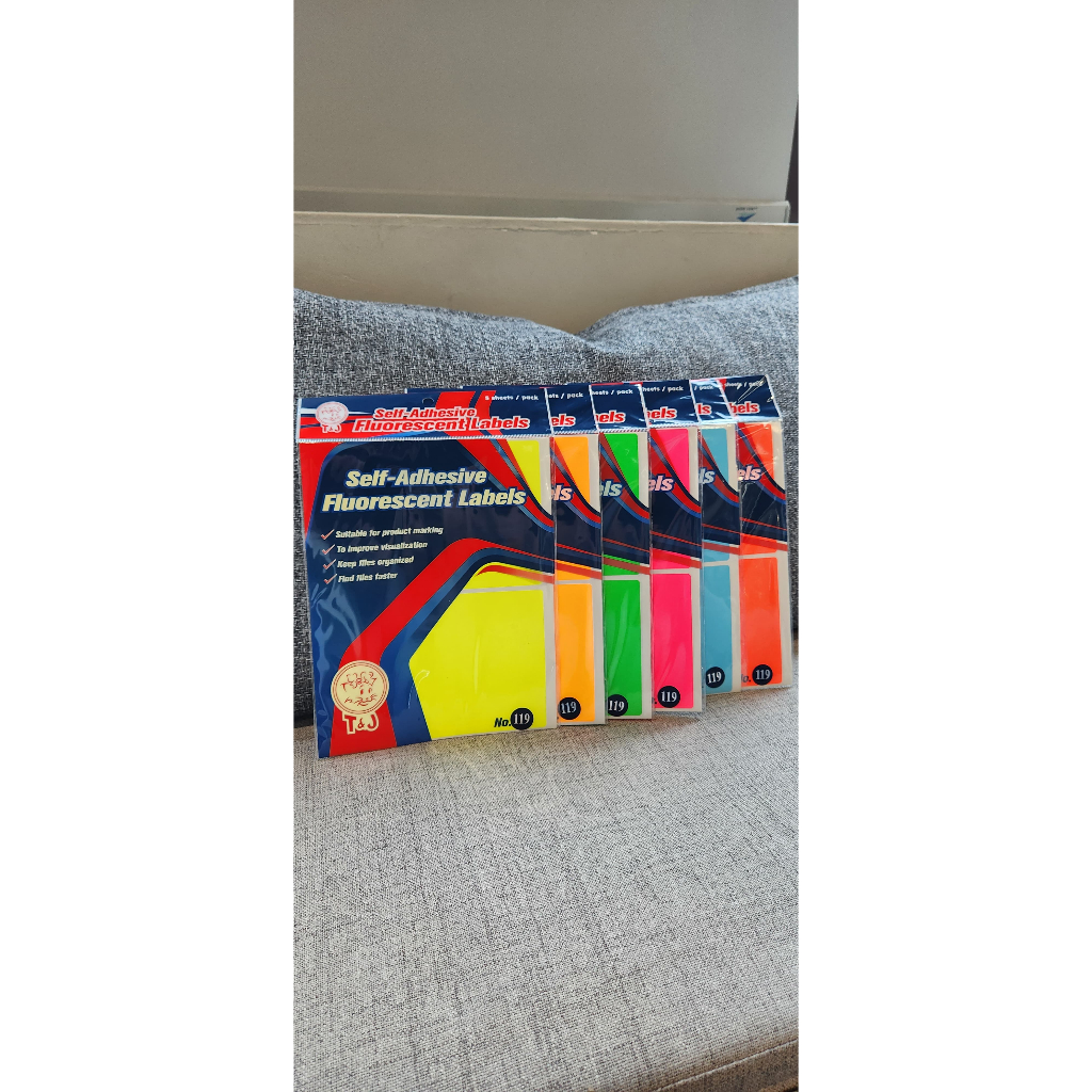 Jual T&J Labels WARNA (FLUORESCENT) 119 | Shopee Indonesia