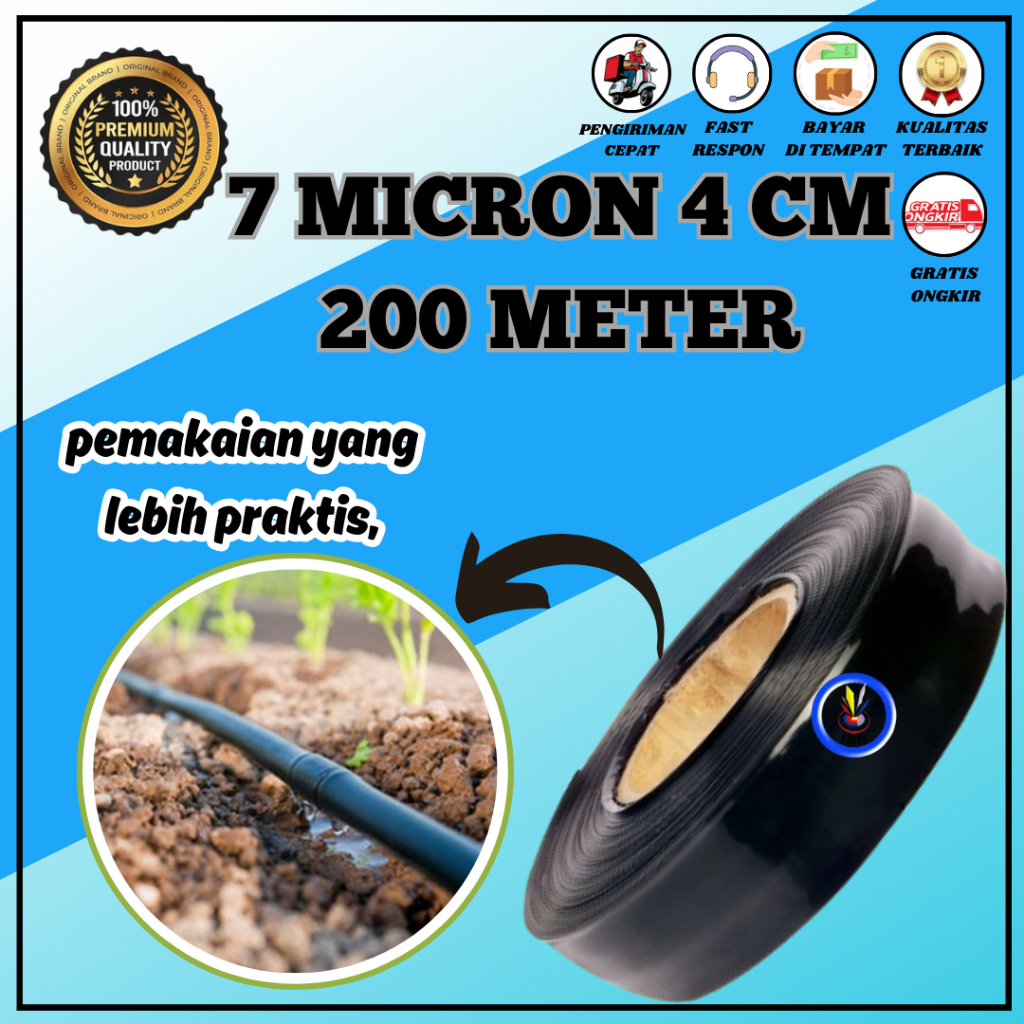Selang Drip 7 micron 4 cm 200 meter - Pipa 3/4 inch IBK_123