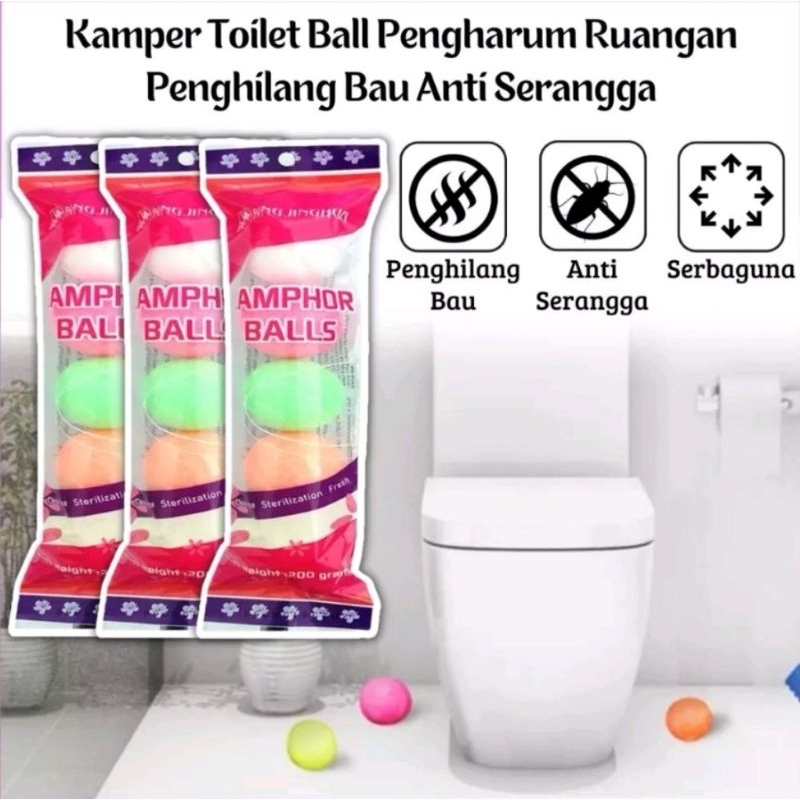 Jual ACCESORISE 5 PCS Kamper Bulat Kapur Barus Bola Penghilang Bau ...