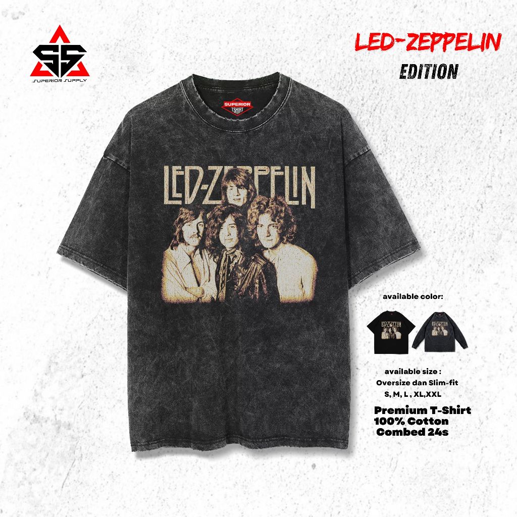 Maglietta Uomo Led Zeppelin LZI Blue Cover - Colore Carbone, 100% Cotone, Manica Corta