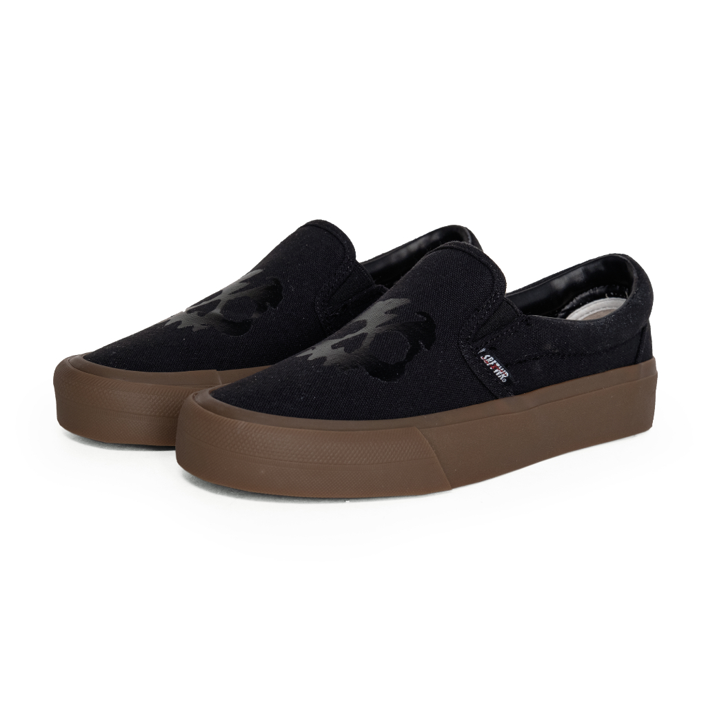 Jual SABA Slip On Skull All Black Dark Gum Sepatu Sneakers