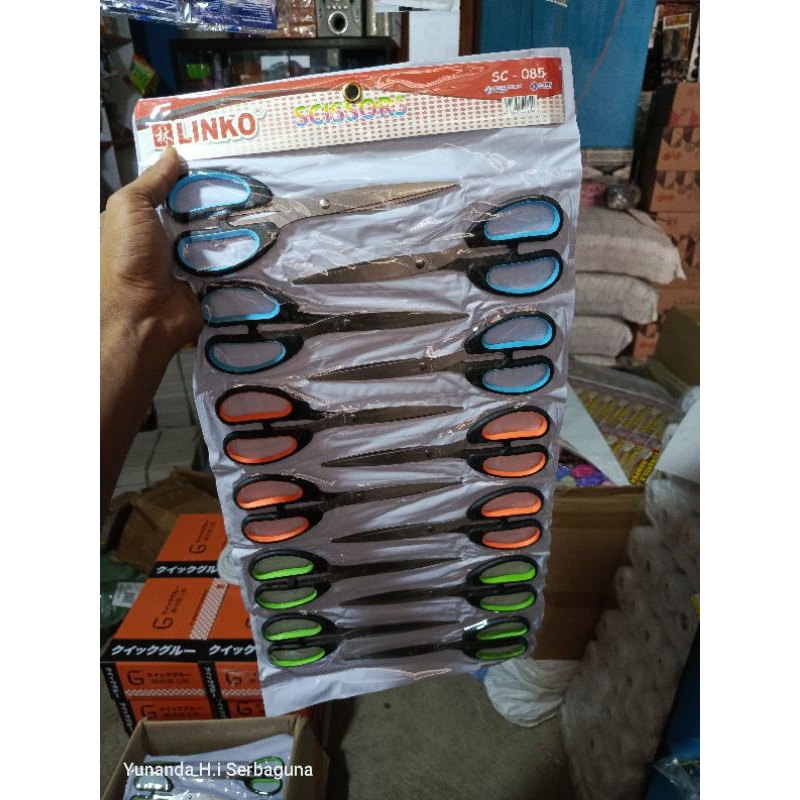 Jual Gunting Besar Renteng super tajam isi 12 | Shopee Indonesia