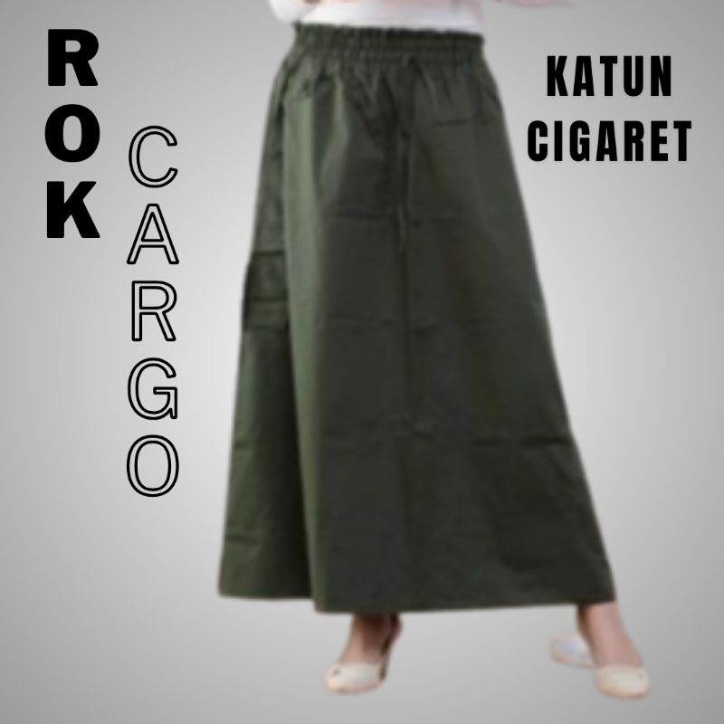 Jual Rok cargo wanita A line busana muslimah santriwati rok perempuan ...