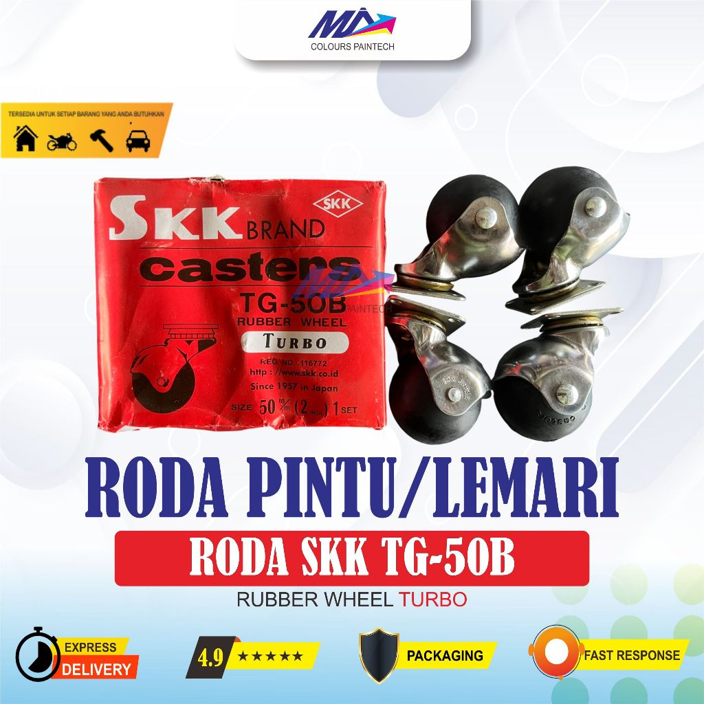 Jual Roda SKK TG 50 B / Rubber / Roda Etalase Lemari / Bulat Karet ...