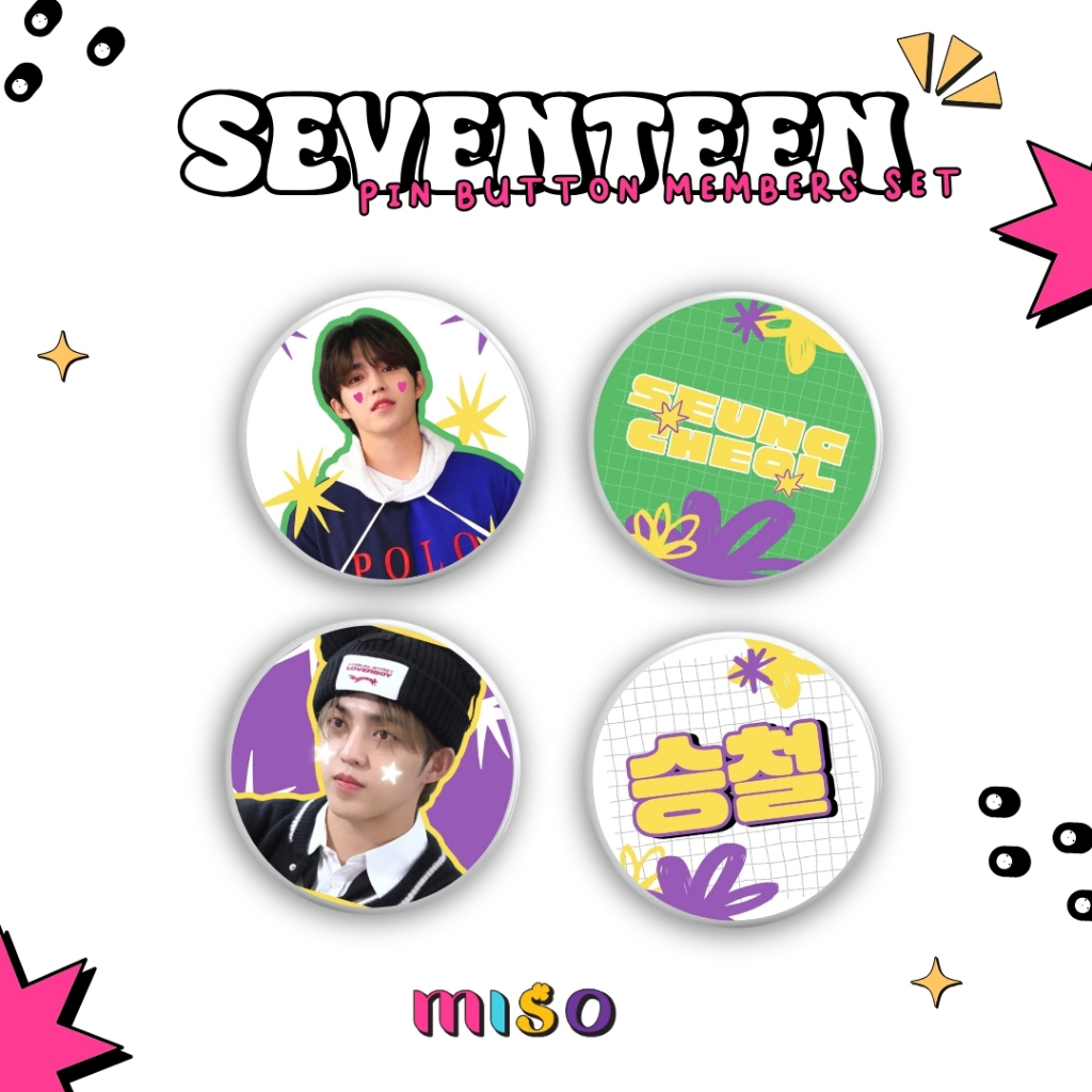 Jual Seventeen Pin Button Member Set / Bros Seventeen Pin Button / Svt ...