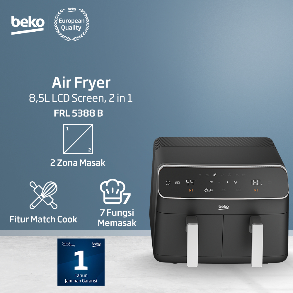 Jual Beko Air Fryer FRL5388B - 8.5liter 2in1 Dengan 2-Zona Masak ...