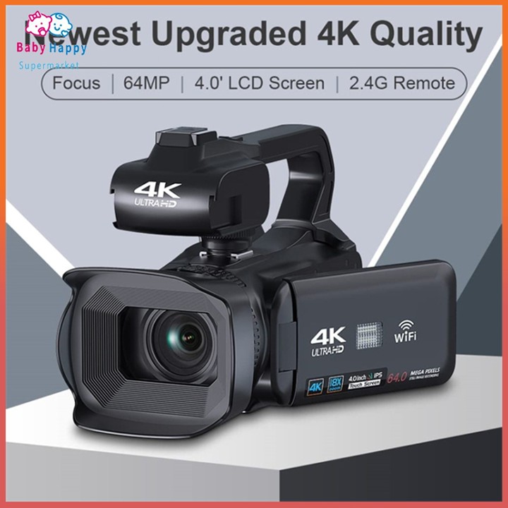 64MP 18X Zoom 6K 60FPS HD Kamera Video Digital Wifi Camcorder HD Untuk Fotografi