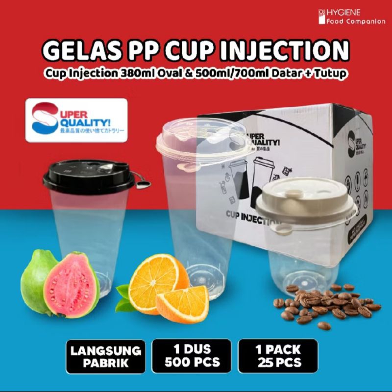 Jual Thinwall / Gelas Cup Injection Oval 380ml 12oz & 500ml 16oz ...