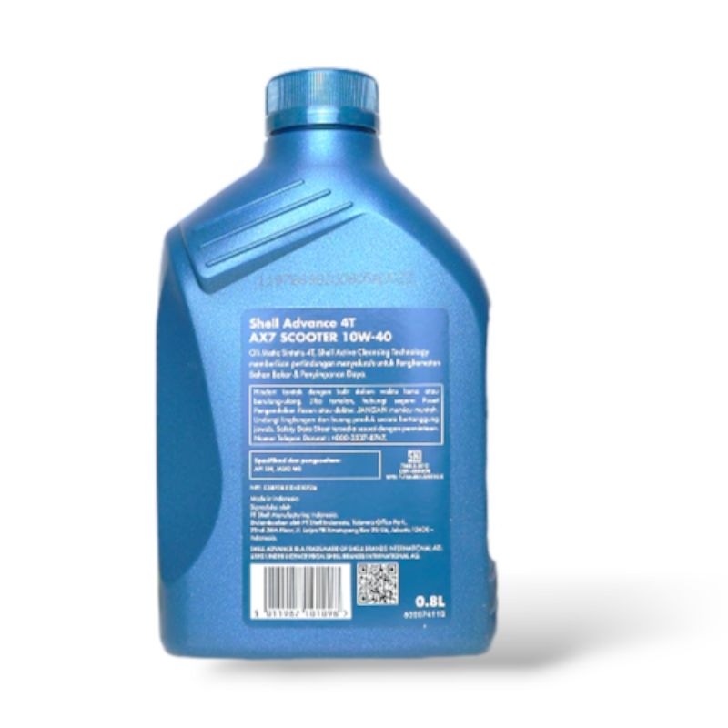 Jual ESA Shell Advance AX7 Matic SAE 10W-40 800ml API SN JASO MB Oli ...