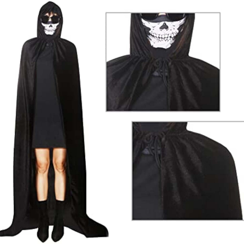 Jual 4pcs Halloween Cosplay Shinigami Kostum Jubah Hiasan Tengkorak ...