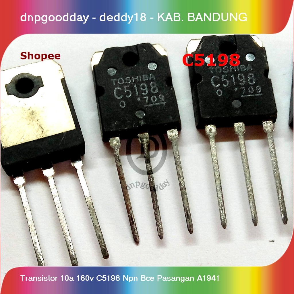 Jual transistor 10a 160v c5198 npn bce pasangan a1941 | Shopee Indonesia