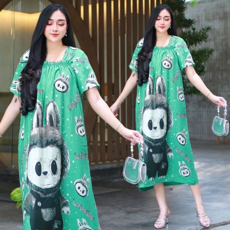 Jual labubu-daster fuji trending labubu bahan rayon super adem | Shopee ...