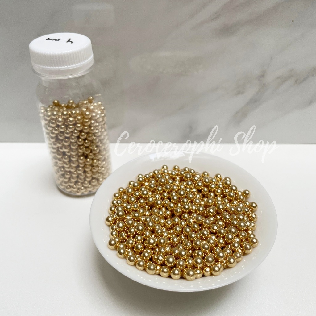 Jual Edible Sprinkle Sprinkles Springkel Kue Gold Silver Trimit Pastel ...