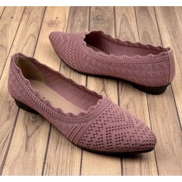 Sepatu Balet Wanita Rajut Import Korea Flatshoes Rajut Import Korea