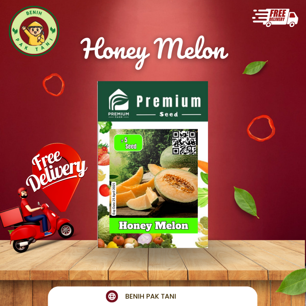 Jual Benih HONEY MELON PREMIUM SEED Daging Orange Rasa Manis Madu Tahan ...