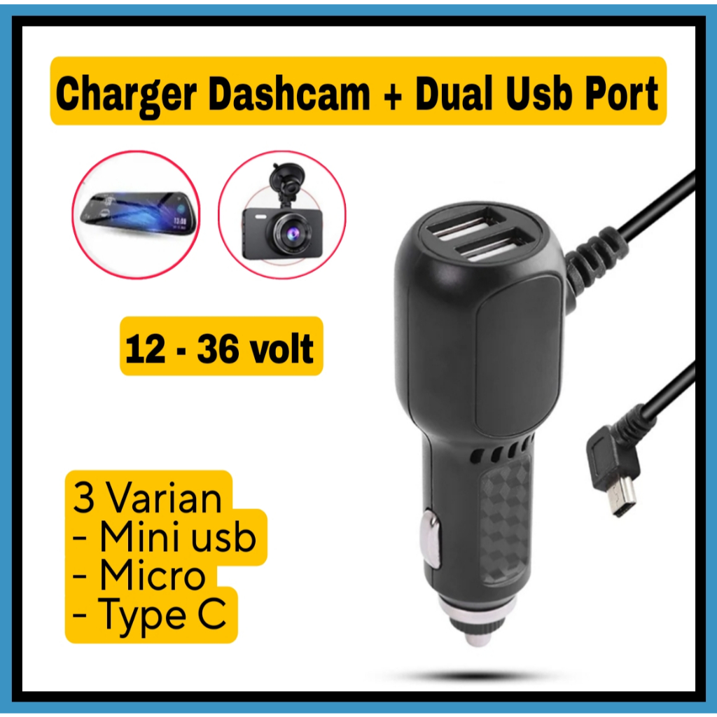 Jual charger kamera mobil dashcam adaptor 2usb 3,5a port 528 | Shopee ...