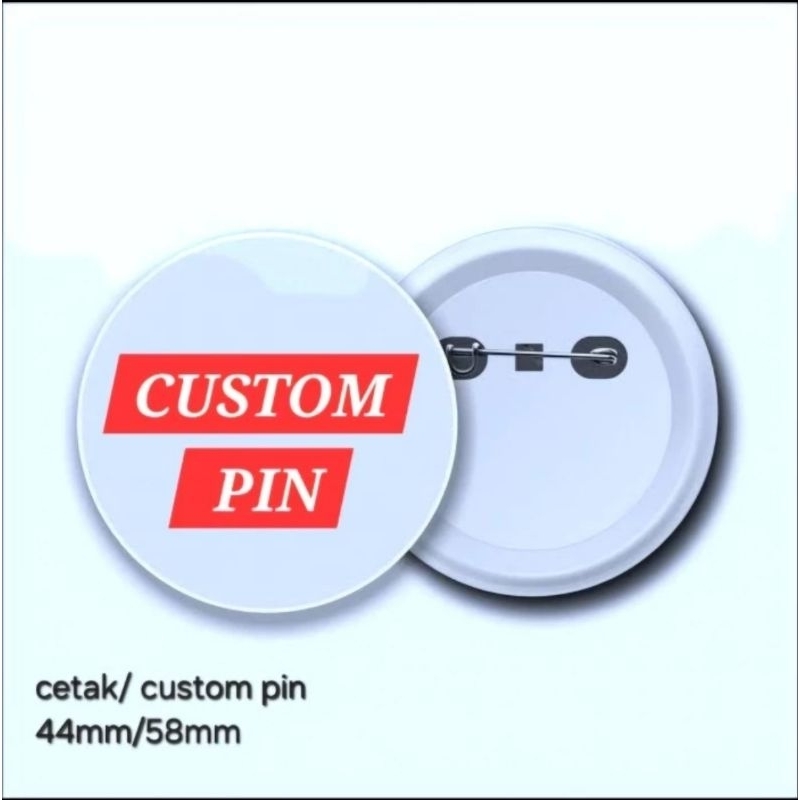 Jual Custom Cetak Pin Peniti 44mm / 58mm Request gambar bebas Anime ...