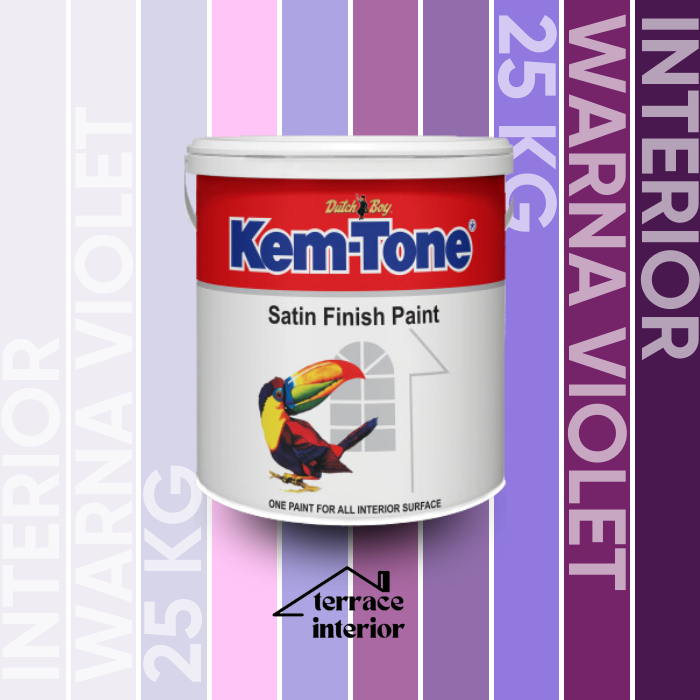 Jual Cat Tembok Kemtone Interior Warna Violet 25 Kg | Shopee Indonesia