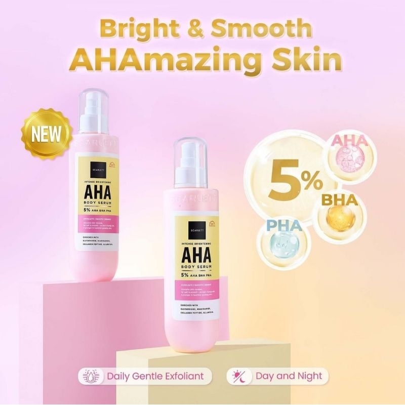 Jual Scarlett AHA Body Serum | Scarlett Whitening Intense Brightening ...