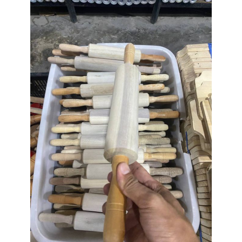 Jual Rolling Pin Penggiling Adonan Kue Kayu Mahoni Penggilas Adonan ...
