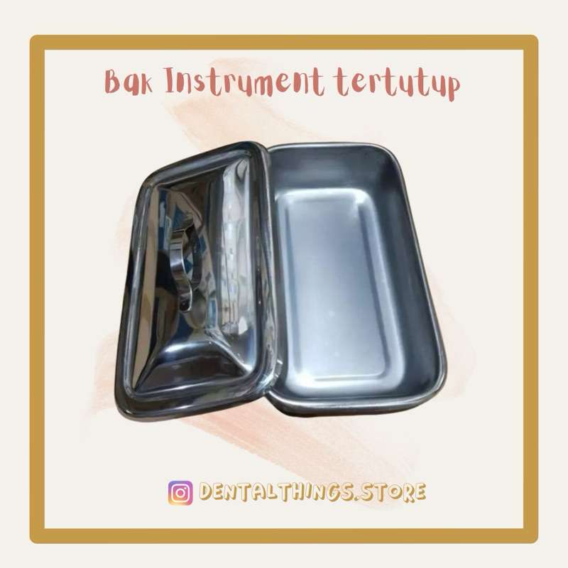 Jual Bak Instrument Tray Stainless Steel Autoclaveable Dental Tray Bak ...
