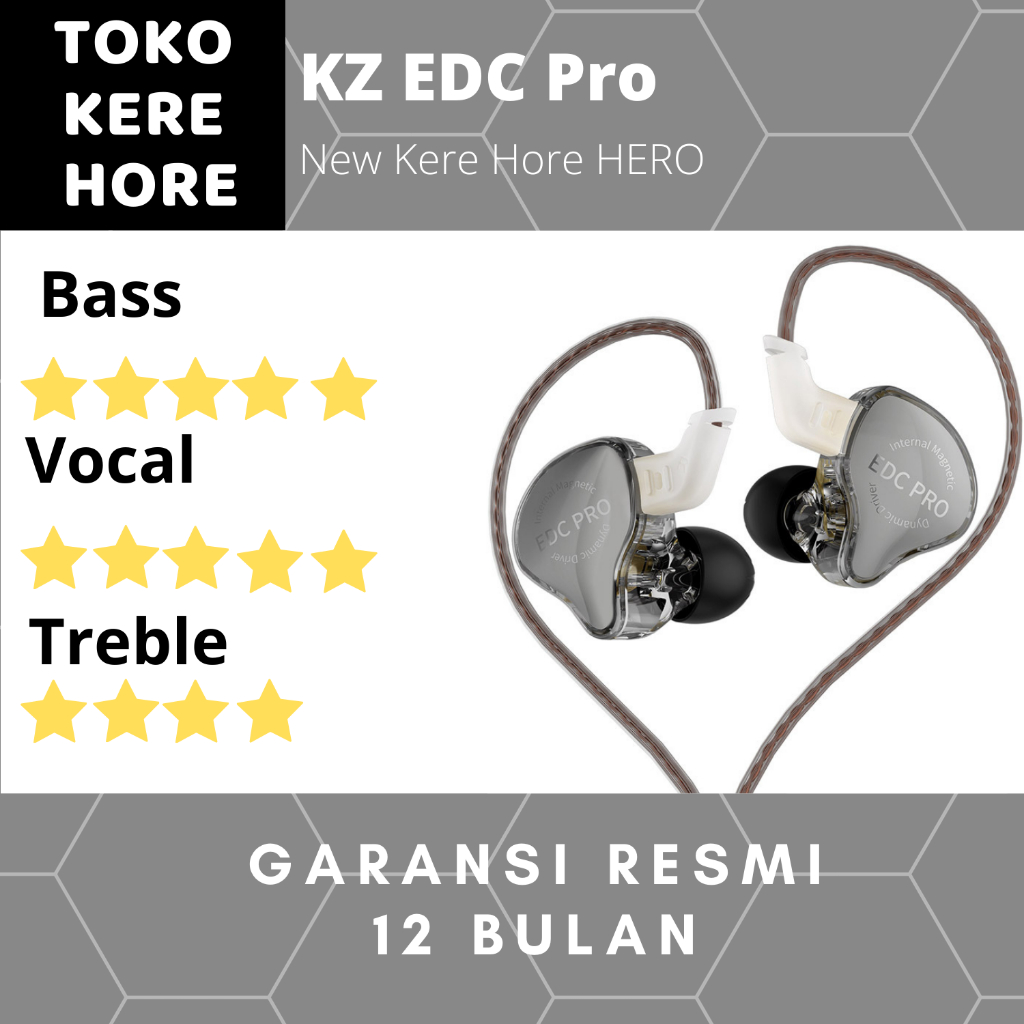 Jual KZ EDC Pro Single DD In Ear Earphone with MIC Shopee Indonesia