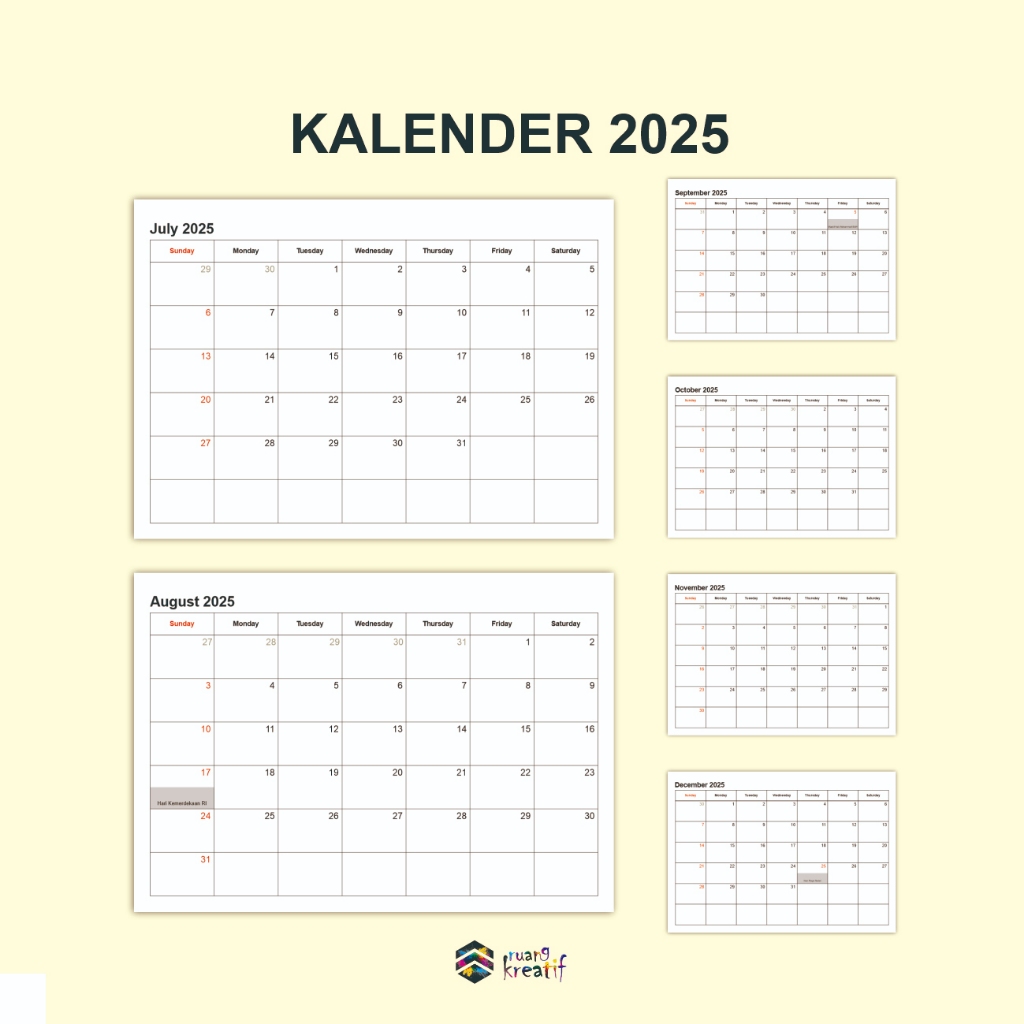 Jual [ Ruang Kreatif ] Kalender Meja 2025 - Bisa Ditulis Pulpen ...