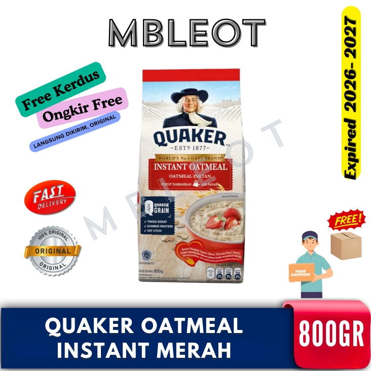 Jual Quaker Oatmeal Instant Merah 800GR | Shopee Indonesia
