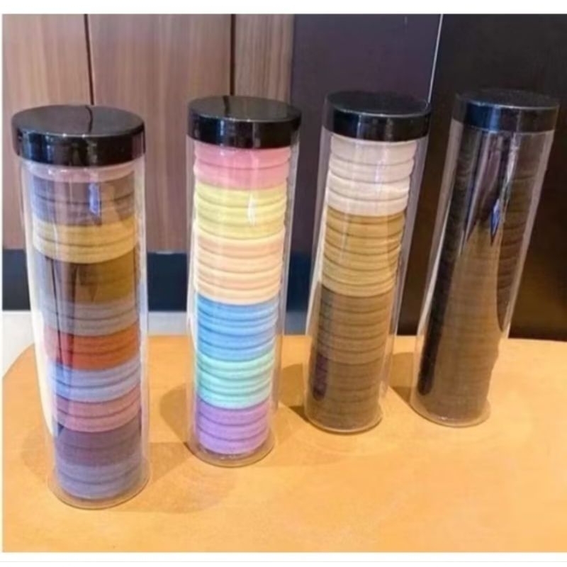 Jual ikat rambut 20 pcs kemasan tabung | Shopee Indonesia